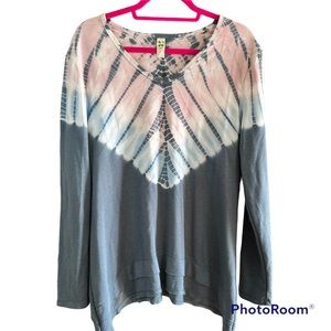 Green Tea Lightweight Tie Dye Sweatshirt Top Women’s Size L